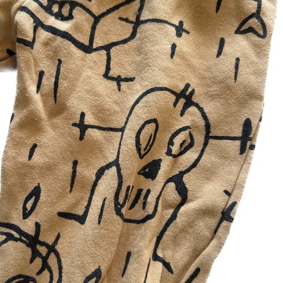 Nununu Kids Goofy Skull Print Sweatpants Joggers in Mocha size 6 7 - Picture 10 of 15